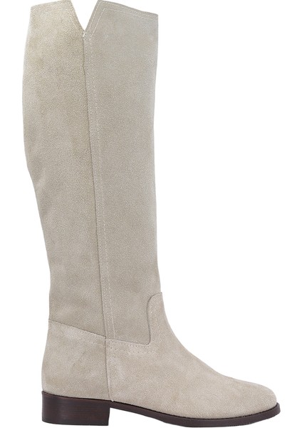 Hobby 26082S Hakiki Süet Deri Kadın Çizme