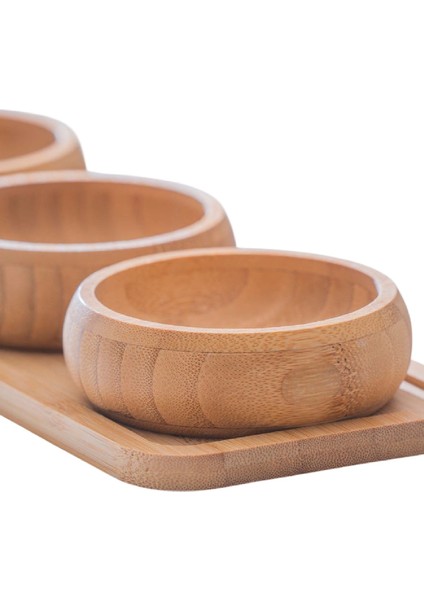 Standlı Bambu Çerezlik, 3'lü Çerezlik, Ikramlık ve Sunumluk Seti Takımı, 9 cm Çap, 1 Set fiyatları