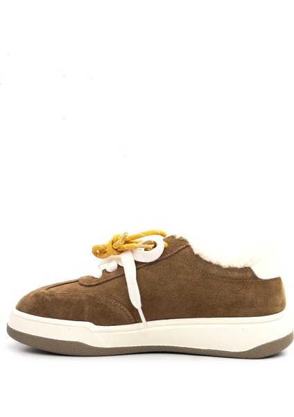 25K372-2 Kadın Süet Deri Içi Kürklü Sneaker Ayakkabı modelleri