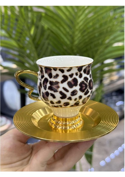 Ortigia 6 Lı Kahve Fincan Takımı Leopar