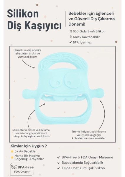 Mavi Bebek Silikon Diş Kaşıyıcı modelleri