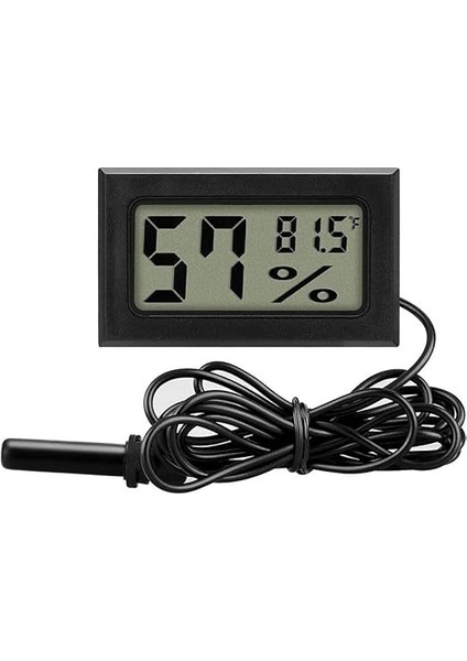 Mini LCD Nem Sıcaklık Isı Ölçer Problu Dijital Termometre Higrometre Akvaryum Kuluçka Iç Dış Mekan