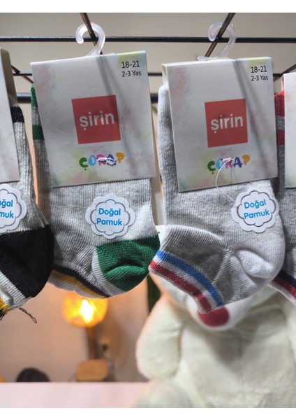 Çocuk Kısa Soket Çorap Doğal Pamuk Yumuşacık Nefes Alabilir Terletmez 6'lı Paket fırsatları
