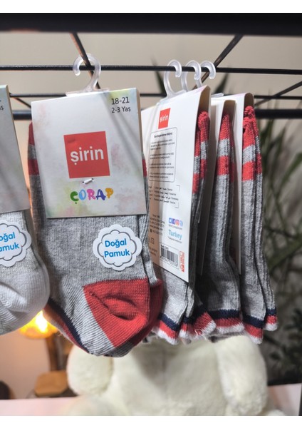 Çocuk Kısa Soket Çorap Doğal Pamuk Yumuşacık Nefes Alabilir Terletmez 6'lı Paket indirimleri