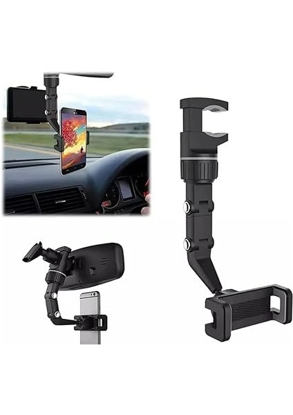 Dikiz Aynası Çok Amaçlı Telefon Tutucu 360 Derece Dönebilir fiyatları