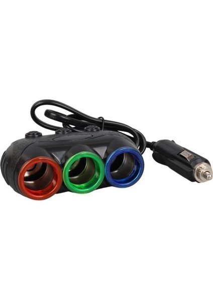 1632 12-24V 120W 80CM Kablolu 3'lü Araç Çakmak Çoklayıcı fiyatları
