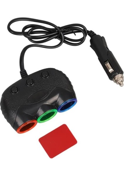 1632 12-24V 120W 80CM Kablolu 3'lü Araç Çakmak Çoklayıcı indirimleri