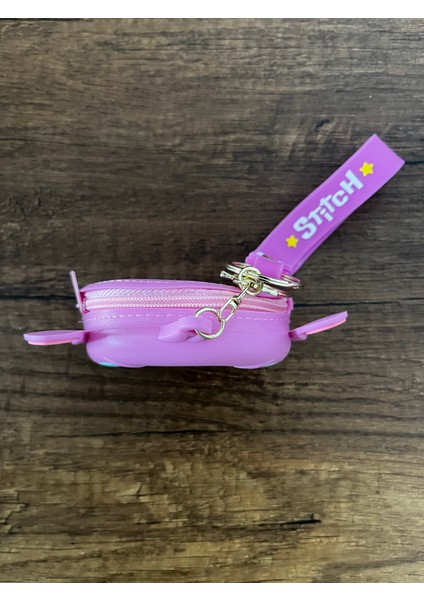 Kız Çocuk Stitch Silikon Cüzdan Stiç Stik Çanta Süsü Charm Anahtarlık 1 Adet fiyatları