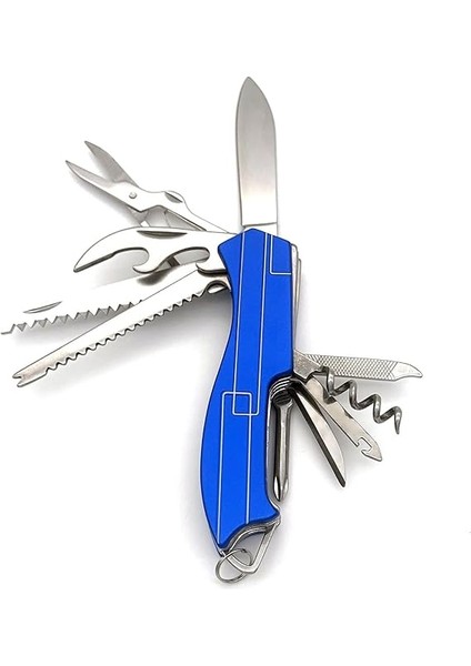 11 Fonksiyonlu Kamp Cep Çakısı Multitool Mavi modelleri
