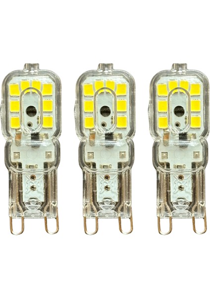 (3 adet) OSAKA 3W Beyaz Işık (6500K) Dim Edilebilir G9 Duylu LED Kapsül Ampul