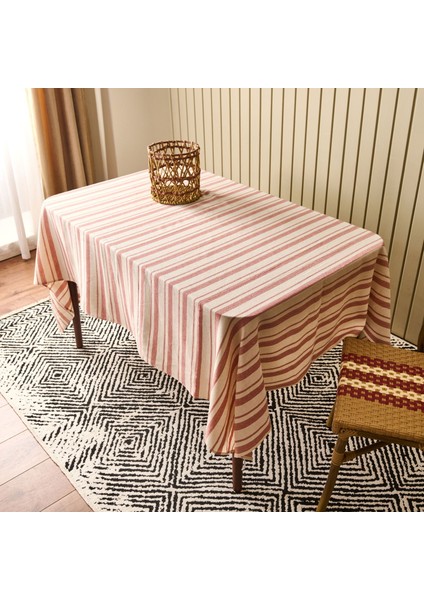 Soft Alno Masa Örtüsü - Ekru / Kiremit - 140X200 cm