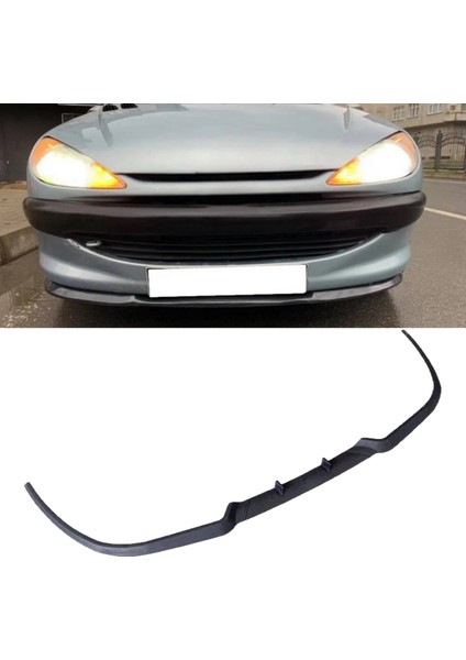 Peugeot 206 Uyumlu Evrensel Universal 3 Parça Cupra Kupra Ön Ek Tampon Dili Lip Esnek Karlık