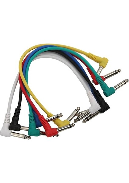 Gitar Yama Kablosu, 6 Adet Efekt Kablosu Renk Korumalı Gürültü Azaltma Pedalı Patch Kabloları Elektro Gitar Bas Için modelleri