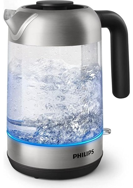 HD9339/80 Cam Su Isıtıcısı, 1,7 Litre, LED Aydınlatma, Kuru Çalışma Koruması, Çıkarılabilir Mikro Süzgeç Filtresi, 2200 W fırsatları