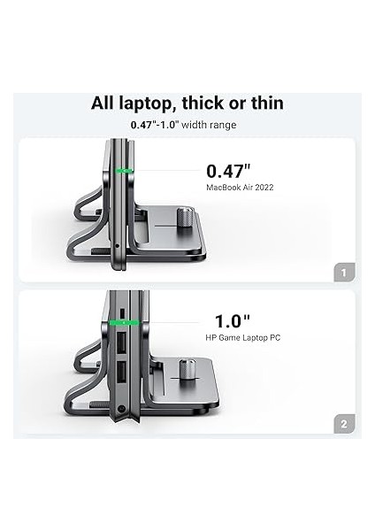 20471 Alüminyum Macbook Dikey Masaüstü Stand modelleri