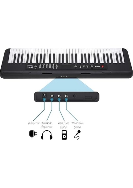 CTK-3000BK 61 Tuş Hassasiyetli Elekronik Org, Siyah modelleri