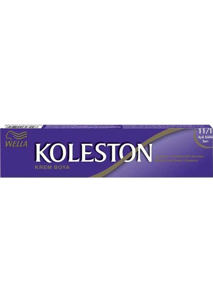 Wella Koleston Single Tüp Boya 11/1 Açık Küllü Sari