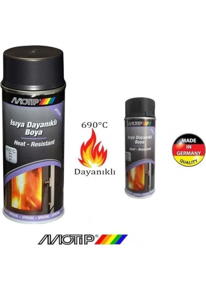 690 Derece Isıya Dayanıklı Boya Eksoz ve Soba Boyası Siyah - Mat Siyah fiyatları