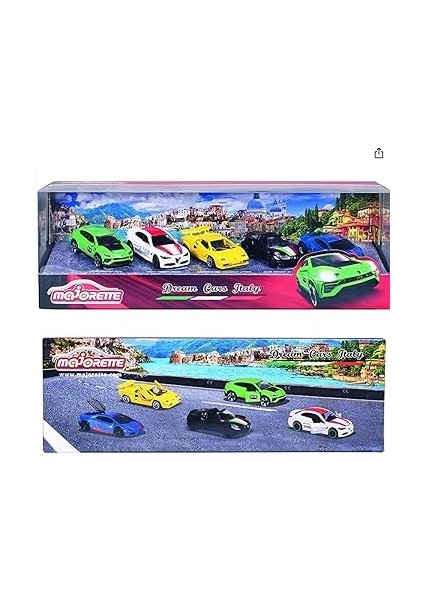 212053178, Italyan Rüyası Arabalar 5'li Hediye Seti, Die-Cast (Metal), Alfa Romeo ve Lamborghini, Lisanslı, Dream Cars Italy With 5 Cars modelleri