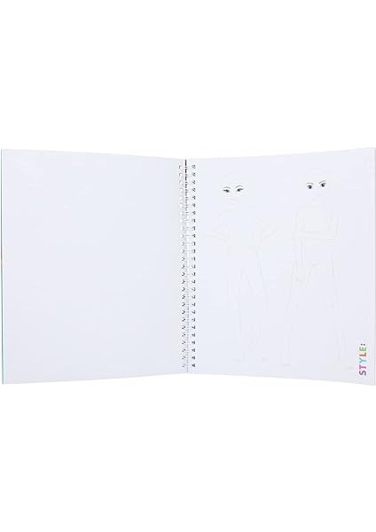 12447 Create Your Topmodel – Boyama Kitabı Seti, 40 Sayfa, Moda Kıyafetler Tasarlamak Için modelleri