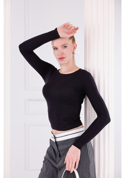 Buzzy Kumaş Uzun Kollu Kayık Yaka Bluz fiyatları