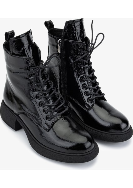 Kadın Hakiki Deri Siyah Kırışık Rugan Casual Bot 434 1305 Bn Bot SK25-26 Sıyah Krsk Rgn fiyatları