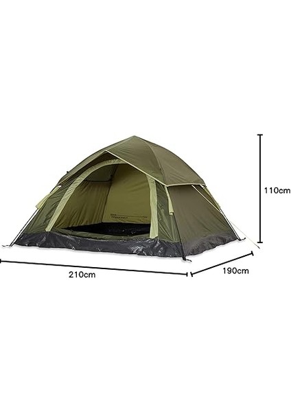 Camping Zelt | Leichtes Pop Up Wurfzelt | 2-3 Personen Kuppelzelt | Trekking & Festival Igluzelt | Sekundenzelt Wasserdicht 210X190X110CM | Wind- & Sonnenschutz | Mit 1 & 2 Eingngen fiyatları