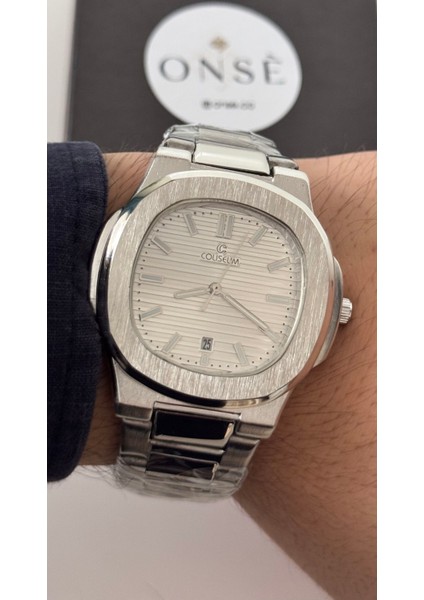 Eşref Tek Model Coliseum Çelik Saat Aktif Takvim Su Gçmz