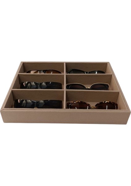 Anfora Kumaş Kaplama Ahşap Saat ve Gözlük Kutusu, Organizeri,Tablası