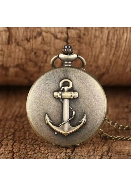 Kişiye Özel Çapa Kabartmalı Büyük Boy Köstekli Saat modelleri