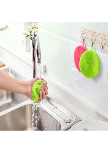 2'li Kir Tutmaz Tırtıklı Yüzey Bulaşık Yıkama Pedi