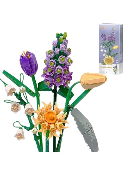 Çiçek Seti, Tuğla Yapı Kiti, Yapay Çiçekler, 534 Parça Her Yaş Için Botanik, Kendin Yap Benzersiz Çiçek Ev Dekorasyonu, Çocuklar Kızlar Erkek Çocuklar Için Hediyeler Sarı