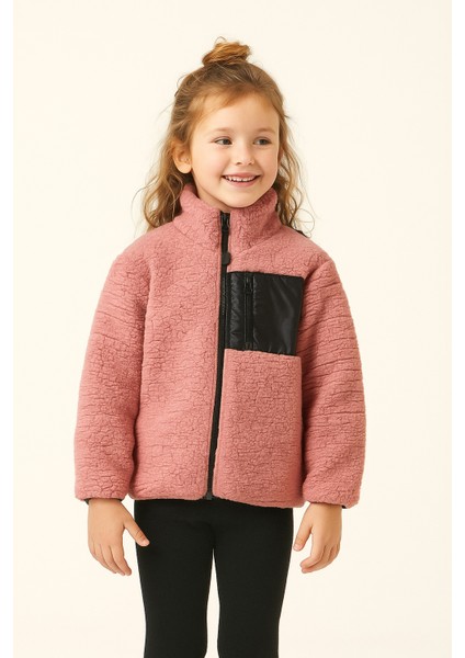 Çocuk Lastik Manşetli Fermuarlı Unisex Kuzu Wellsoft Peluş Ceket indirimleri