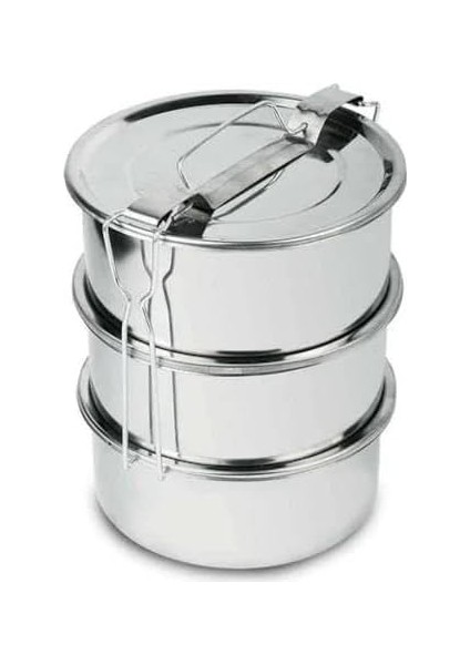 Yemek Taşıma 1no 1-2 Kişilik 3 Kap Full Çelik Sefer Tası