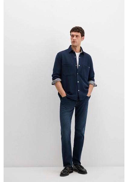 Erkek Hunter Lux Black Puslu Koyu Mavi Jean Pantolon 0020290825