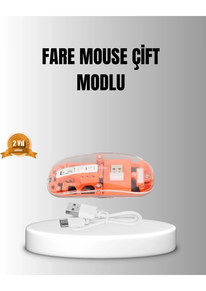 Buğz Çift Modlu Kablosuz Bluetooth 5.0 + 2.4ghz Mouse – 3 Cihaz Bağlantılı, Hızlı Geçiş Düğmeli