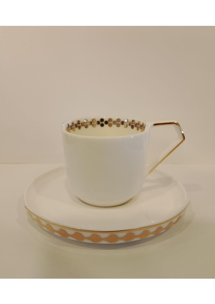 Luxury Gold Bone Porselen Kahve Fincan Takımı 407GLD02