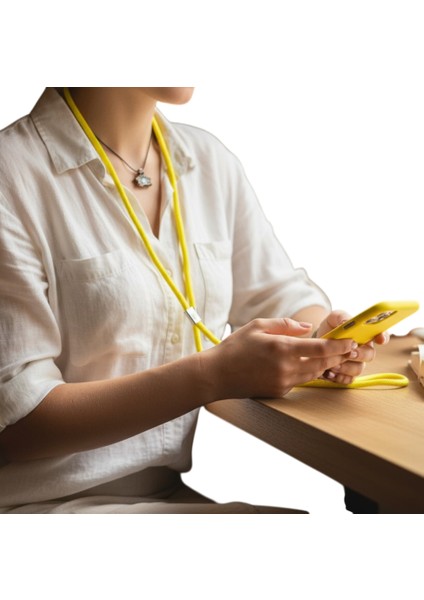 SARI PARACORD TELEFON BOYUN ASKISI TÜM KILIFLARA UYUMLU