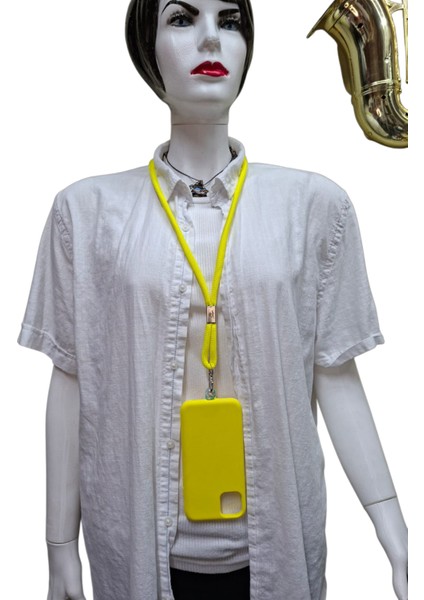 SARI PARACORD TELEFON BOYUN ASKISI TÜM KILIFLARA UYUMLU