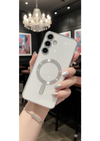 Samsung Galaxy A55 Kılıf Kamera Korumalı Sararma Yapmaz Magsafe Şarj Özellikli A++ Kalite Kapak