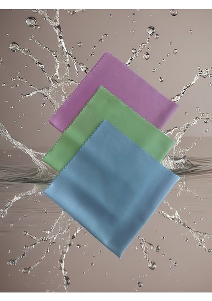 Aliva's Premium Mikrofiber Cam ve Ayna Bezi- Sihirli Temizlik Bezi 40 X40 Cm-Mor Mavi Yeşil Renk 3 Adet indirimleri