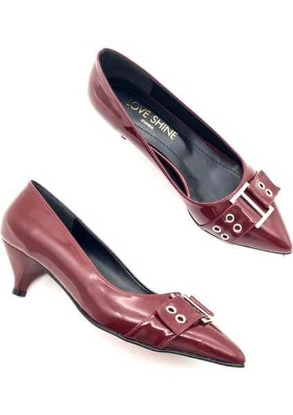 Amoria Kadın Kemerli Tokalı Sivri Burun Topuklu Ayakkabı Zarif Tasarım