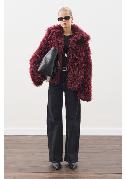 Mara Kürk Ceket Bordo modelleri