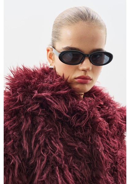 Mara Kürk Ceket Bordo