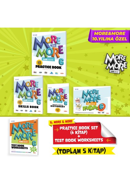 More and more 6.sınıf 4 + 1 =5 kitap