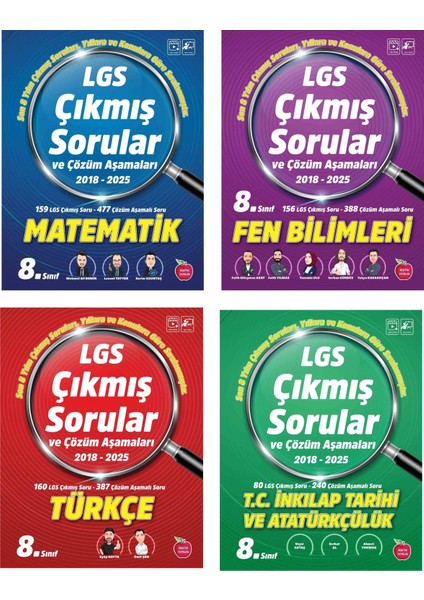 Newton Yayınları 8. Sınıf Lgs Çıkmış Sorular ve Çözümleri 2018-2025 Tüm Dersler