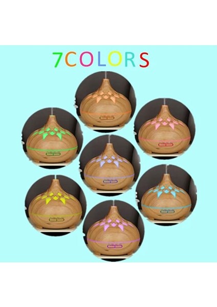 Sonx Aroma Difüzör Gece Işığı 7 LED Desenli Nemlendirici Kumandalı Buhar Makinesi 550 ml indirimleri