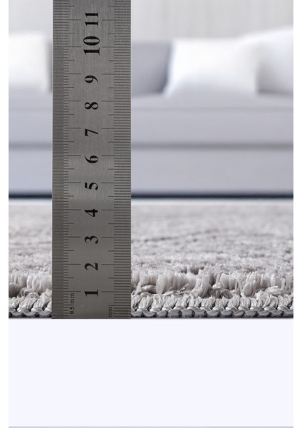 Yalın Modern Dokuma Halı Kaymaz Tabanlı Yıkanabilir Salon ve Oturma Odası Halısı 5577 Gri modelleri