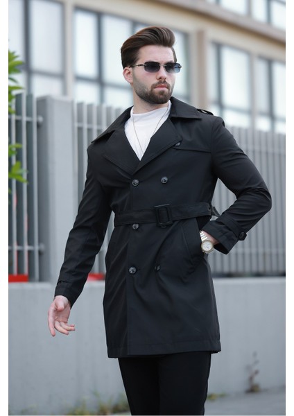 Erkek Premium Apoletli Deri Trençkot & Pardesü fırsatları