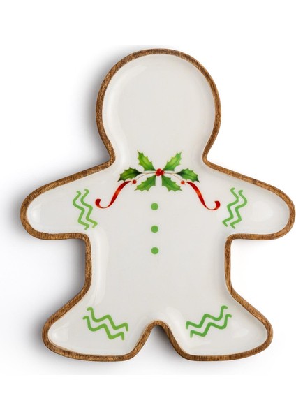 Noella Sunum Tabağı Gingerbread Man 25X22 cm